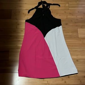 NWOT Summer dress knee length side M, A Line loose look.